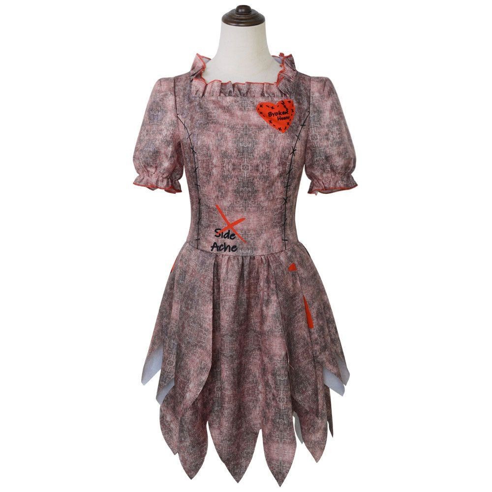 Cinta Spiritual cos Pakaian Jumpsuit Boneka Hantu Horor