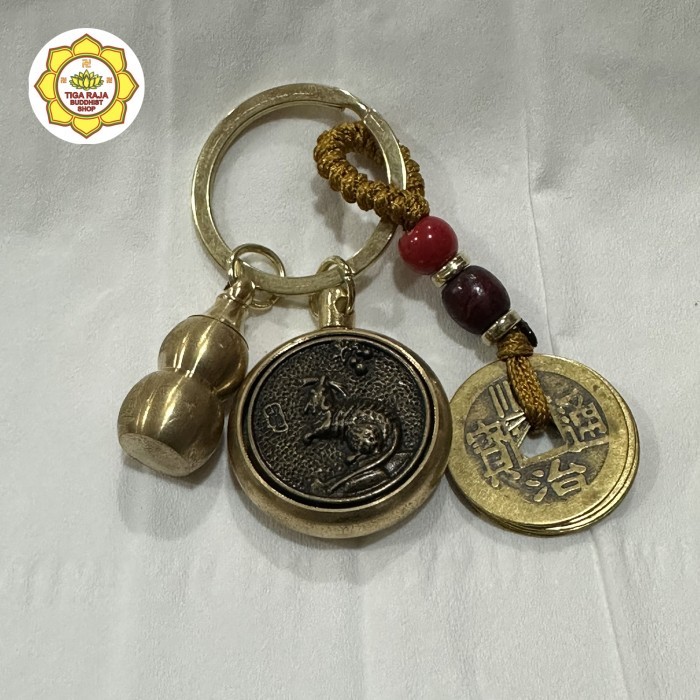 Gantungan Kunci Shio Holo Koin Dan Pelindung Shio Tikus