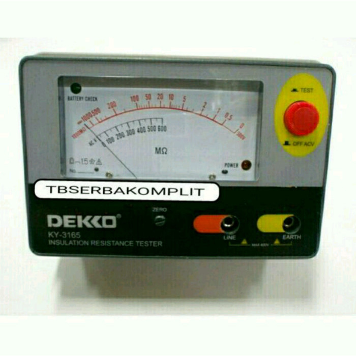 Jual Dekko Ky-3165 Ukur Analog Insulasi Megger Ky3165 Mirip Kyoritsu 3165