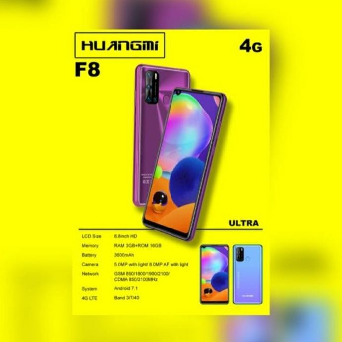 HUANGMI F8 ULTRA 4G LCD 6.8 INCH 3GB/16GB FINGERPRINT BATT TANAM GRS