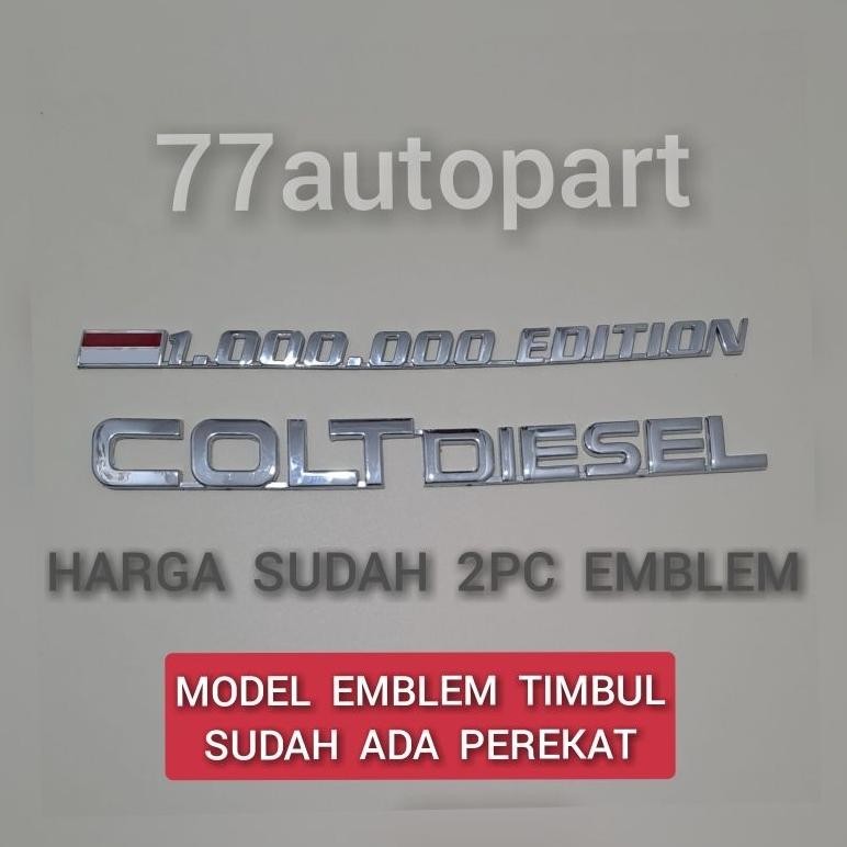 emblem colt diesel dan 1 juta edition harga sudah 2pc emblem
