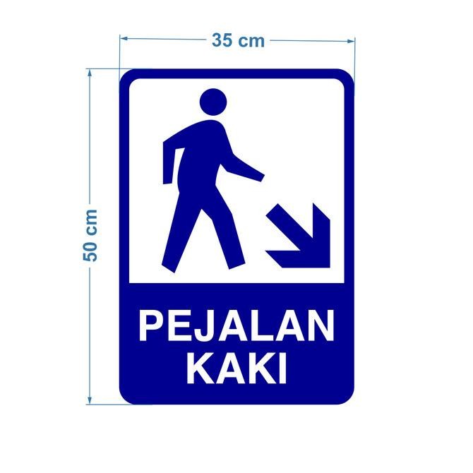 

Rambu Plang Pejalan Kaki 35Cm X 50Cm Plat Alumunium Terlaris