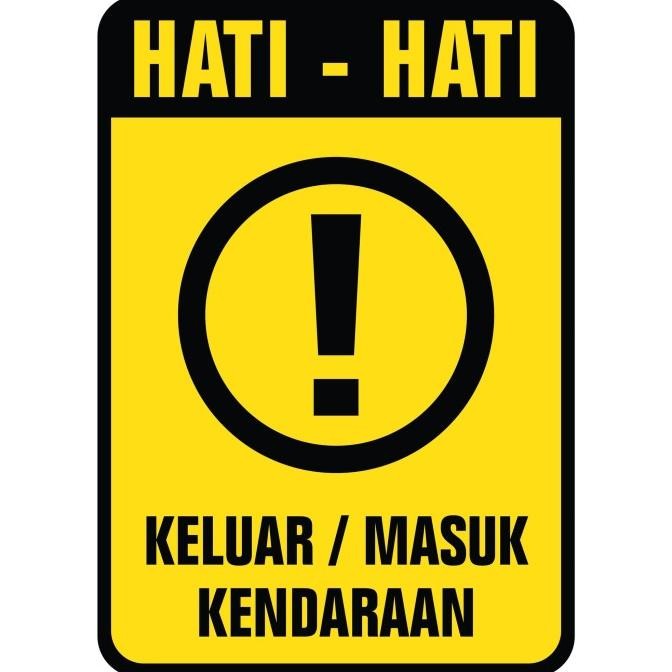 

Rambu Plang Sign Hati Hati Keluar Masuk Kendaraan - 35X50Cm Terlaris