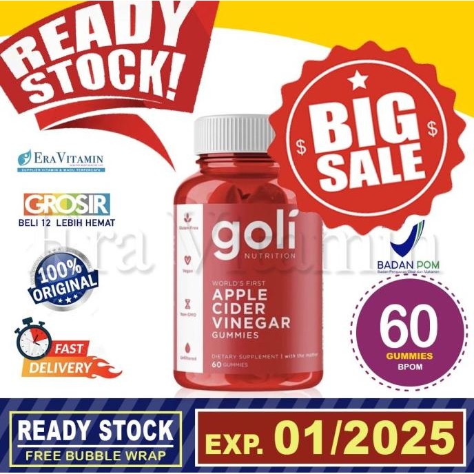 

GOLI Apple Cider Vinegar Gummies (isi 60pcs) [terbaik]