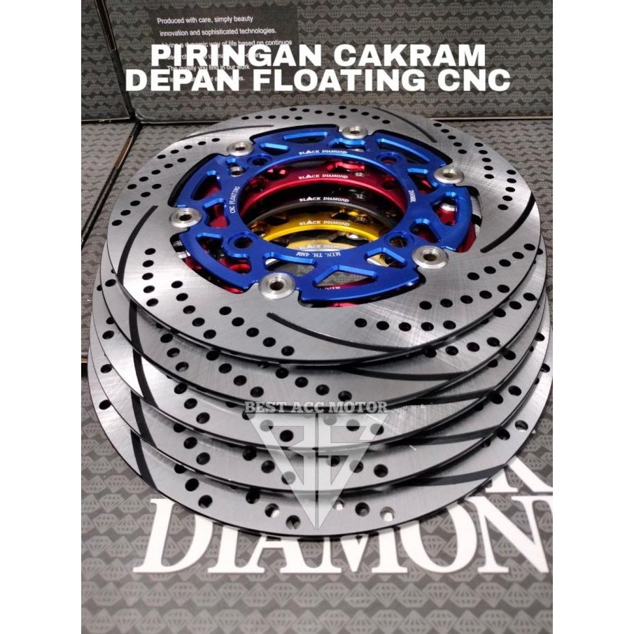 Piringan Cakram Depan 260MM NMAX AEROX PCX BEAT VARIO CNC Floating Premium PIRINGAN CAKRAM BLACK DIA