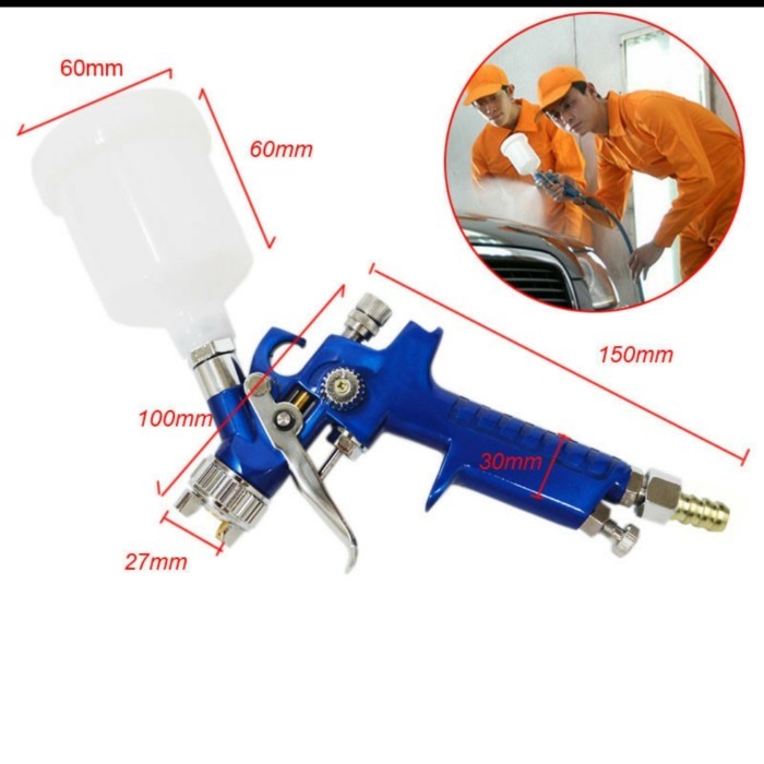 FREE ONGKIR SPRAY GUN HVLP 1.0 MM SPRAYGUN SPET CAT SEMPROT KOMPRESOR NOZZLE 1.0MM BISA COD