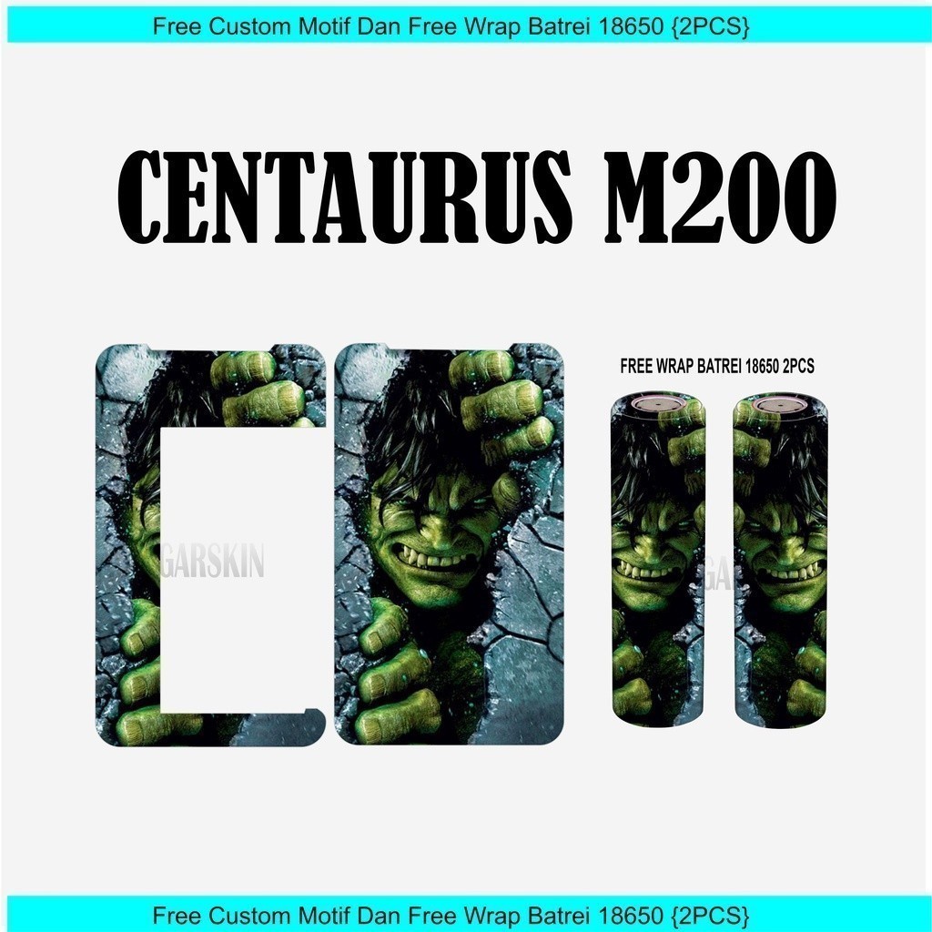 

Wrap* Inner Centaurus M200 Wrap 18650 Lutfi Wrap Skin Stiker Garksin CUSTOM Gratis (2pcs)
