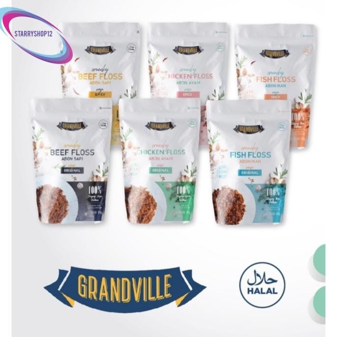 

TERLENGKAP Grandville Abon Sapi Ayam ikan fish floss spicy chicken be