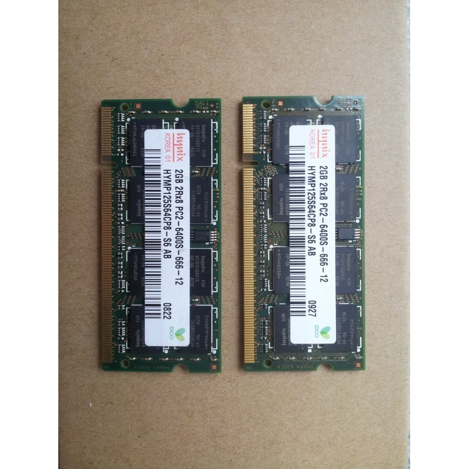 Jual Memory RAM Laptop SODIMM DDR2 - 4GB (2GBx2buah) Hynix, PC6400 (800MHZ)