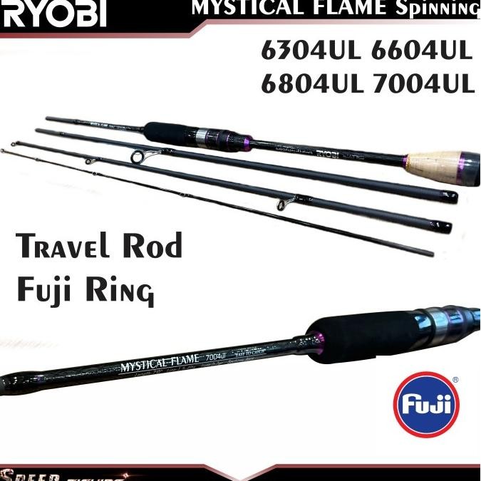 Joran Pancing Ryobi Mystical Flame Spinning Travel Rod Fuji Guide UL