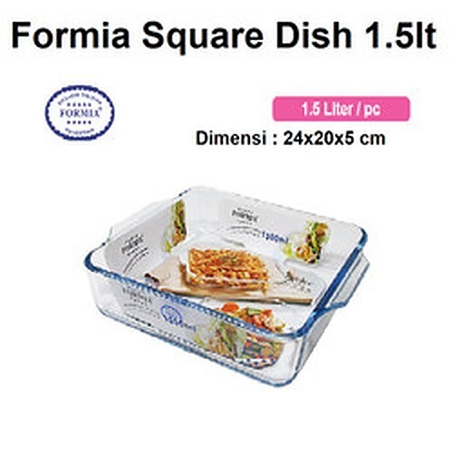 Loyang Kaca Formia Segi 1.5 Lt I Formia Loyang Segi 1.5 Lt Kualitas Premium