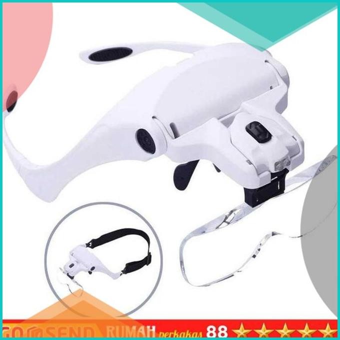 

Kacamata Pembesar Reparasi Helm Jam Magnifier With 2 LED 07D35Z4 limit