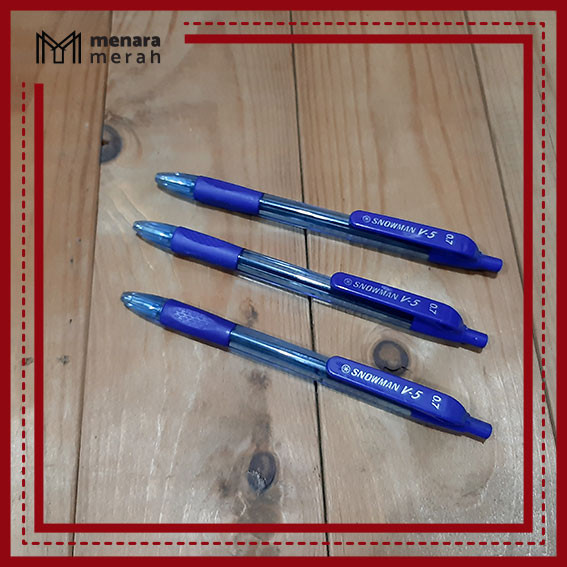 

Snowman - Pulpen biru ujung 0.7