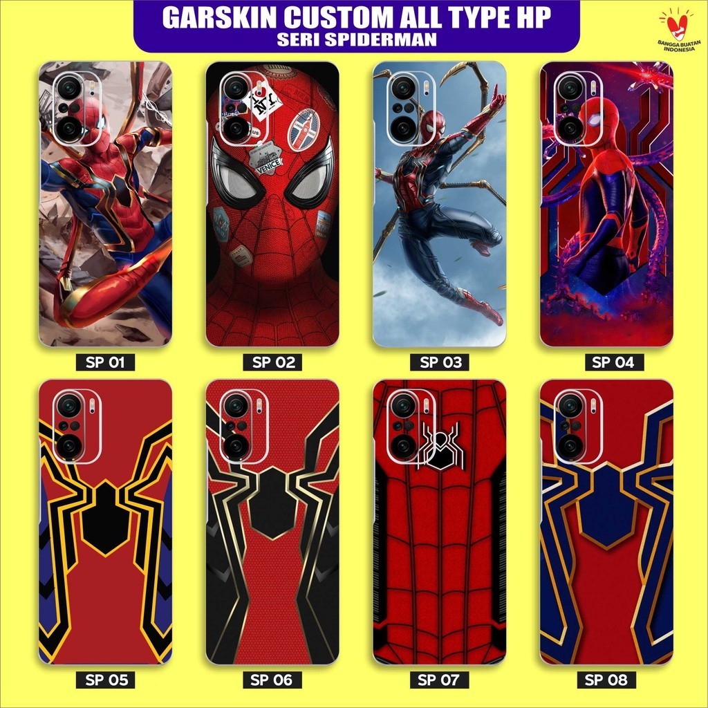 

Wrap* Spiderman Untuk Semua Type Handphone Wrap Skin Stiker Garksin CUSTOM Gratis (2pcs)