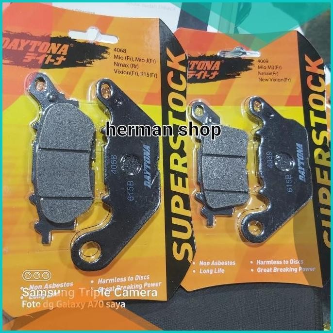 kampas rem daytona nmax depan belakang - kampas rem daytona aerox lexi