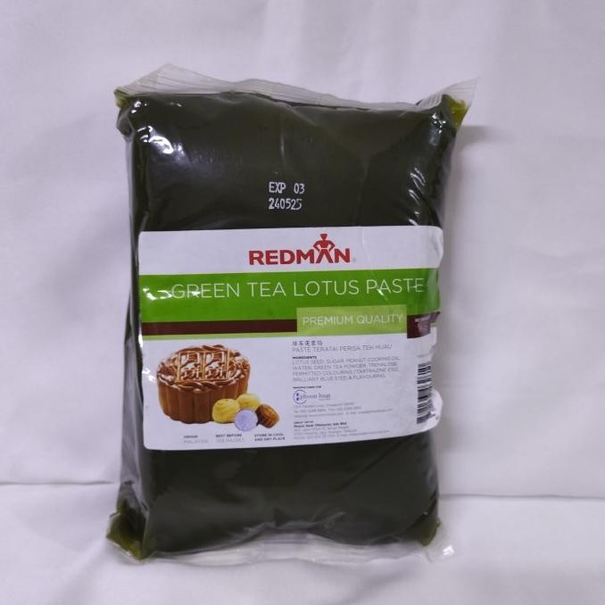 

Redman Mooncake Filling / Isian Kue Bulan - Green Tea Lotus 1Kg