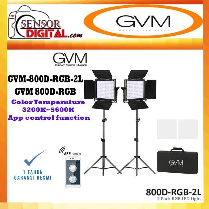 Lampu Video Led Studio Vlog Gvm Gvm-800D-Rgb-2L Gvm 800D-Rgb Sku 6680