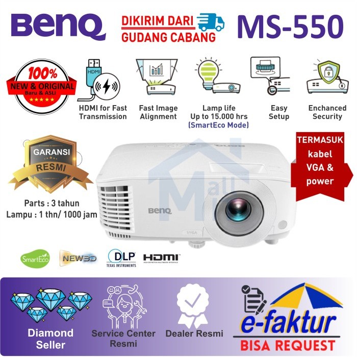 PROYEKTOR BENQ MS-550 BENQ MS550