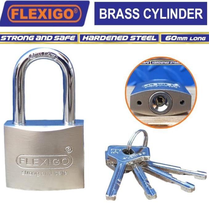 

Tersedia Gembok Anti Maling 60 mm Panjang Flexigo Silinder Kuningan Anti
