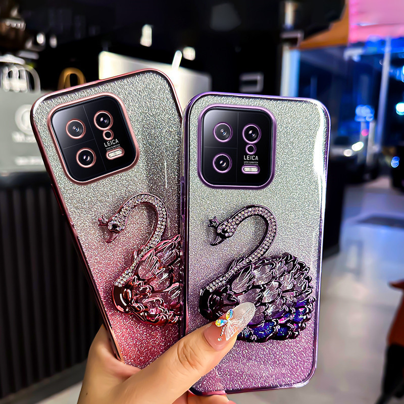 Phone case For Xiaomi 13T 13T Pro 13 13 Pro 13 Lite Back cover Sparkling Gleaming 3D Cartoon Crystal
