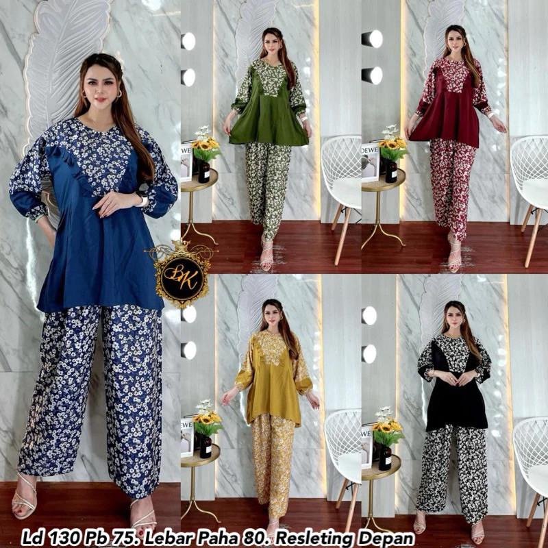 CUCI GUDANG  PROMO BAJU DASTER  Terbaru Setelan Tunik Jumbo Ld 130 &120 Setelan Arabian Jumbo