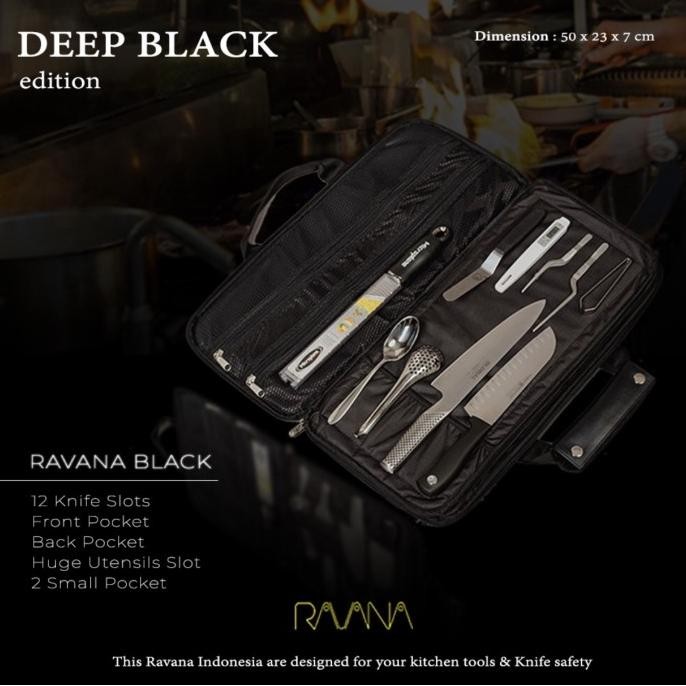 RAVANA KNIFE BAG | TAS PISAU | KULIT Dan DENIM | 12 SLOT KNIFE BAG