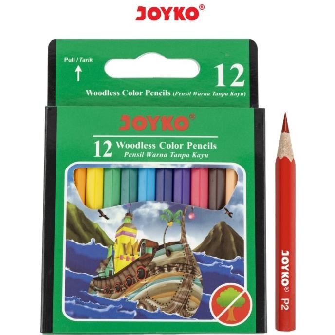 

JOYKO PENSIL WARNA PANJANG CP-107 12 WARNA PENDEK KECIL GAMBAR