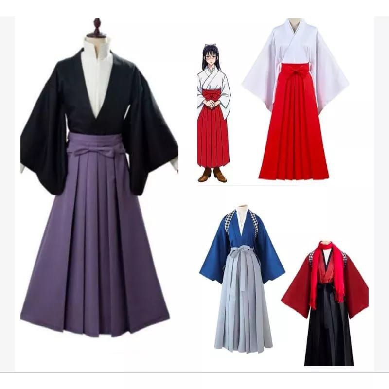 Pakaian Sexy HAKAMA HOKOMO STUSAKA SAMURAI COSPLAY KIMONO COSTUME JAPAN
