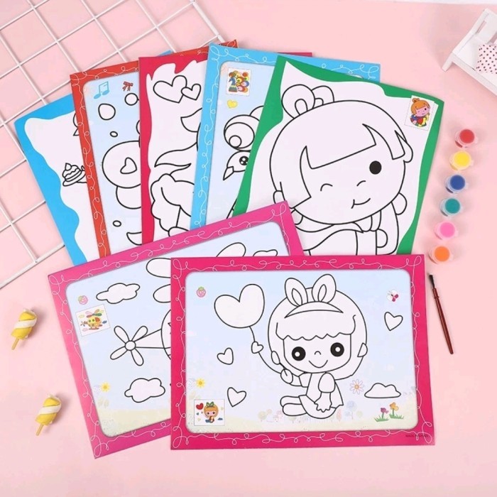 

Mainan Edukasi Belajar Mewarnai Gambar Cat Air Lukisan Ukuran Jumbo