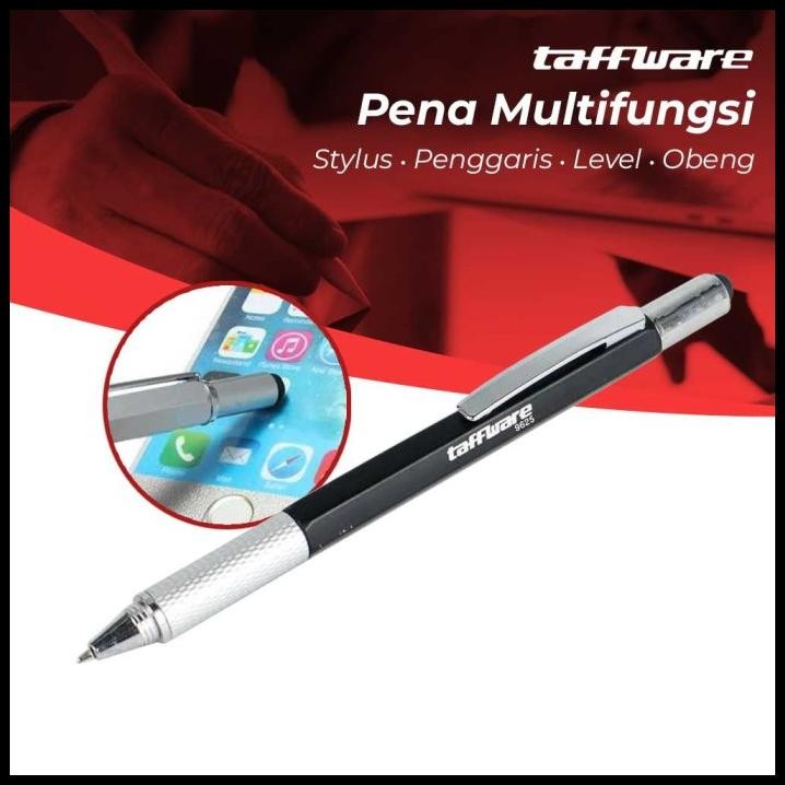 

Pena Pulpen Serbaguna Obeng Penggaris Stylus Waterpass Level