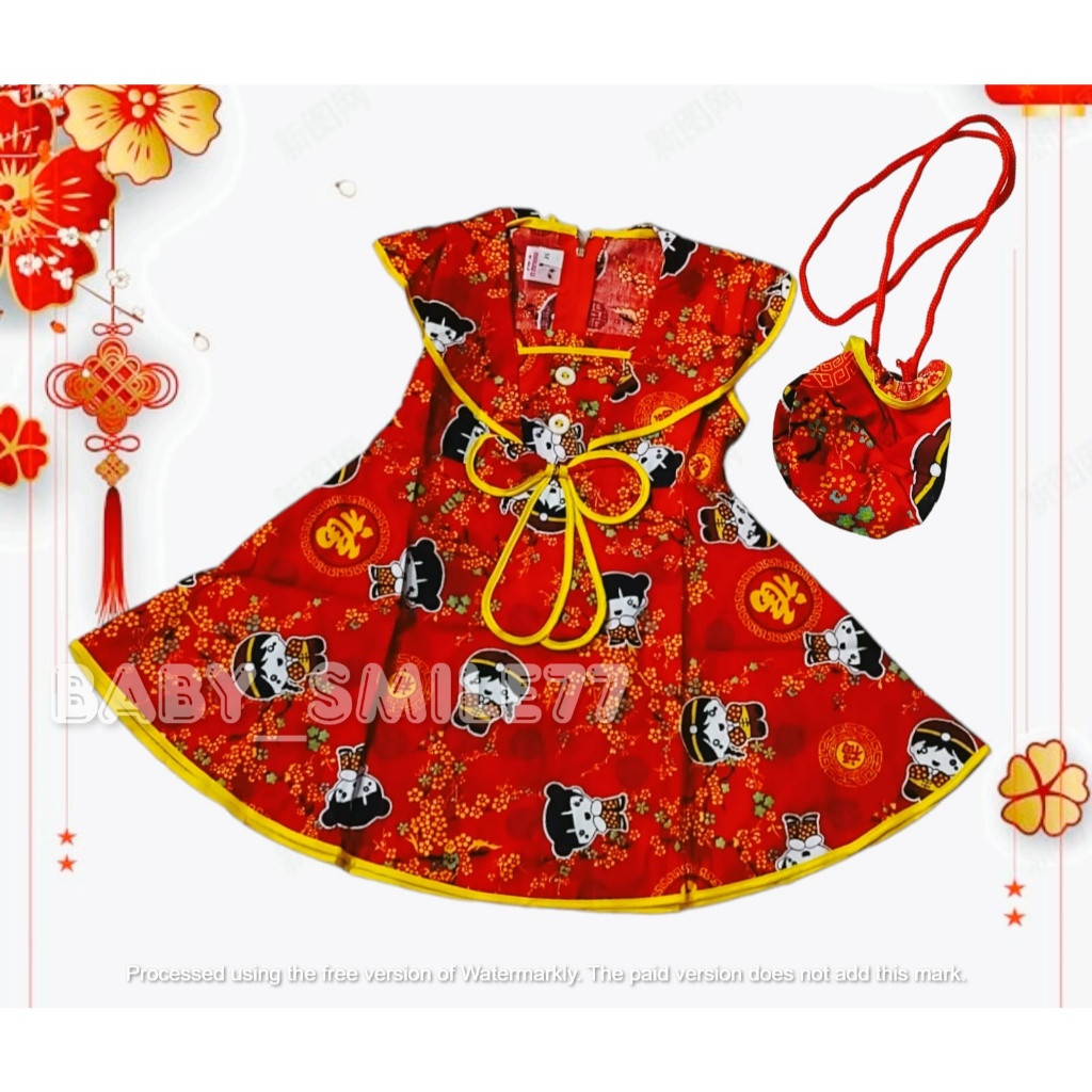 Buju Imlek Gahun Dress Mewah Ghaun Snk Imlek Anak Perempuan Gsun Amak Perempuan Princess Ank Usia 1 