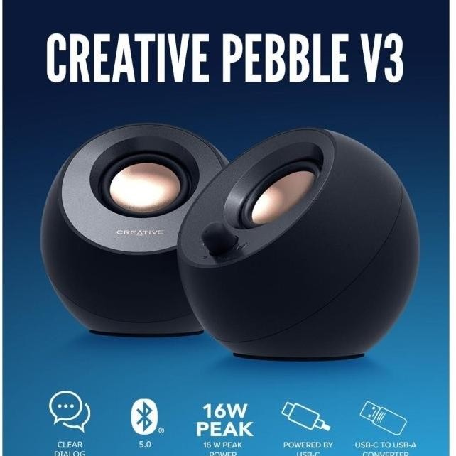 Creative Pebble V3 Bluetooth 5.0 Desktop Speaker Terlaris