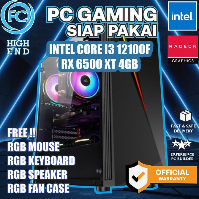 

PROMO PC GAMING I3 | I3-12100F | 16GB | RX 6500 XT 4GB AMD