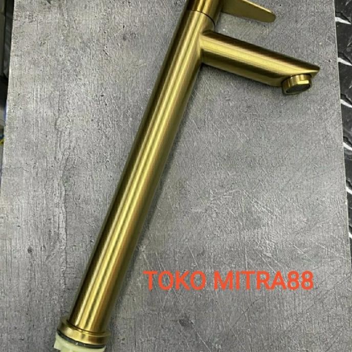 

PROMO KRAN WASTAFEL GOLD 30 CM KRAN CUCI TANGAN