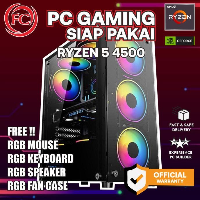 

PROMO PC GAMING & DESIGN RYZEN 5 4500 16GB RTX3050/GTX1660/GTX1650 FULLSET