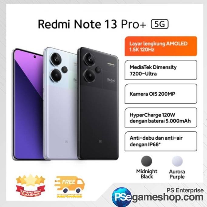 

PROMO XIAOMI REDMI NOTE 13 PRO PLUS + 5G 12/512GB GARANSI RESMI