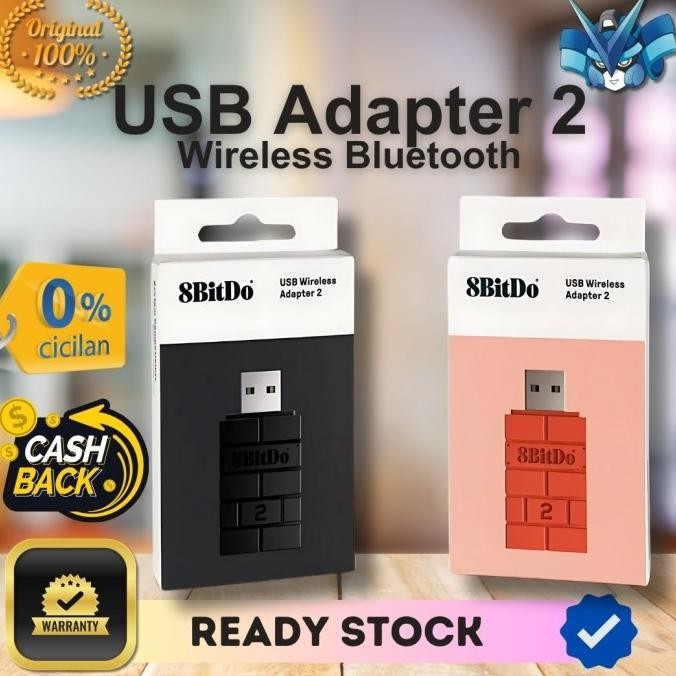 

PROMO 8BITDO USB WIRELESS ADAPTER 2 FOR NINTENDO SWITCH XBOX SERIES PS5 PS4 / WIRELESS RECEIVER