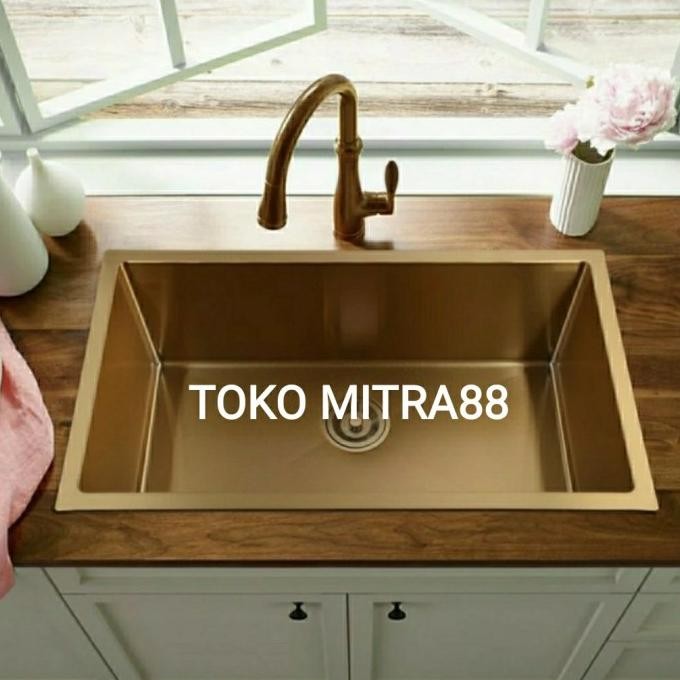 

PROMO KITCHEN SINK 6045 GOLD BAK CUCI PIRING MINIMALIS WARNA GOLD