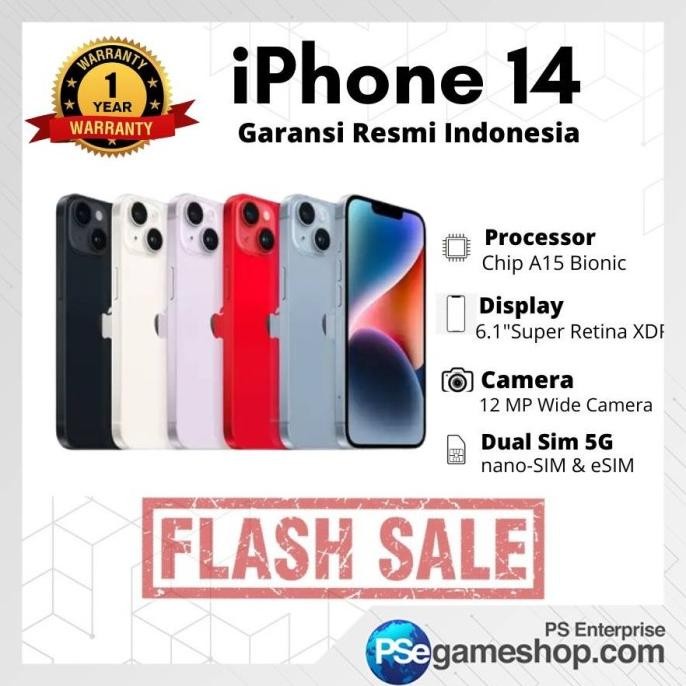 

PROMO APPLE IPHONE 14 512GB 128GB ORIGINAL GARANSI RESMI