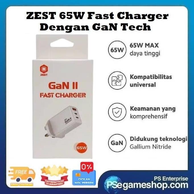 

PROMO ZEST ADAPTER CHARGER 65W 3PORT GAN FAST CHARGER