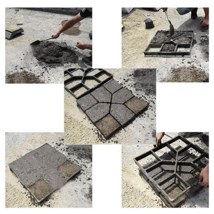 Cetakan Paving Blok Block Cor Beton Semen Taman Jalan Plastik Abs  Tersedia