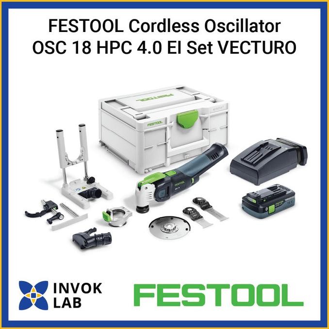 

PROMO FESTOOL CORDLESS OSCILLATOR OSC 18 HPC 4.0 EI SET VECTURO