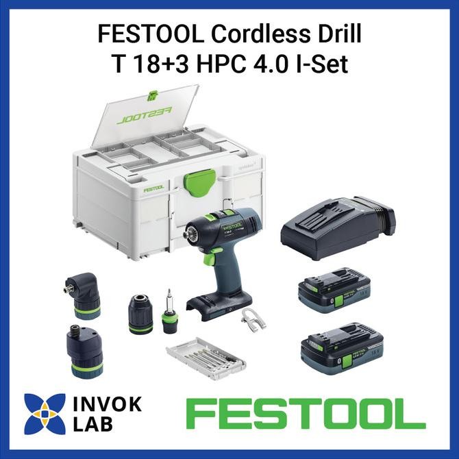 

PROMO FESTOOL CORDLESS DRILL T 18+3 HPC 4.0 I-SET