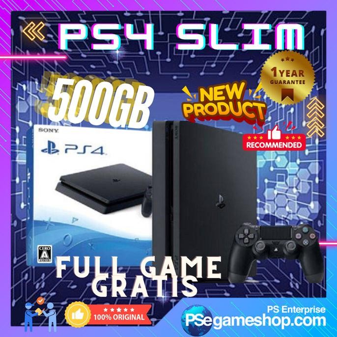 

PROMO NEW SONY PLAYSTATION 4 SLIM / 500GB FULL GAME / PS4 SLIM GRATIS GAME / PS4 BARU / PS4 SLIM 500GB/ CUH 2200 / GAME BEBAS PILIH/ PS4 BERGARANSI / NEW PS4