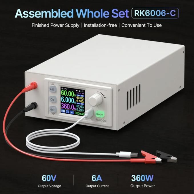 

PROMO RIDEN RK6006-C 60V 6A 4 DIGIT BENCH POWER SUPPLY
