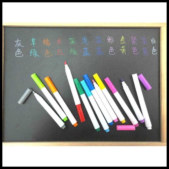 

Kapur Warna Liquid Chalk Erasable Pen Papan Tulis 12Pcs - Gp-96
