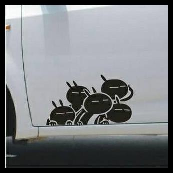 DISKON STICKER TUZKI FAMILY 1 (TF1) HITAM 