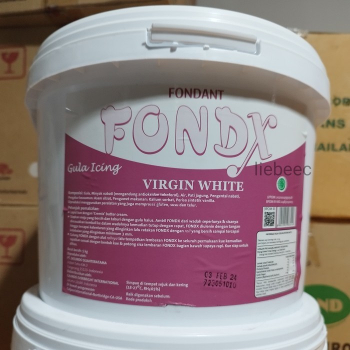 

Fondant Icing Fond Virgin White 5G 5 G.