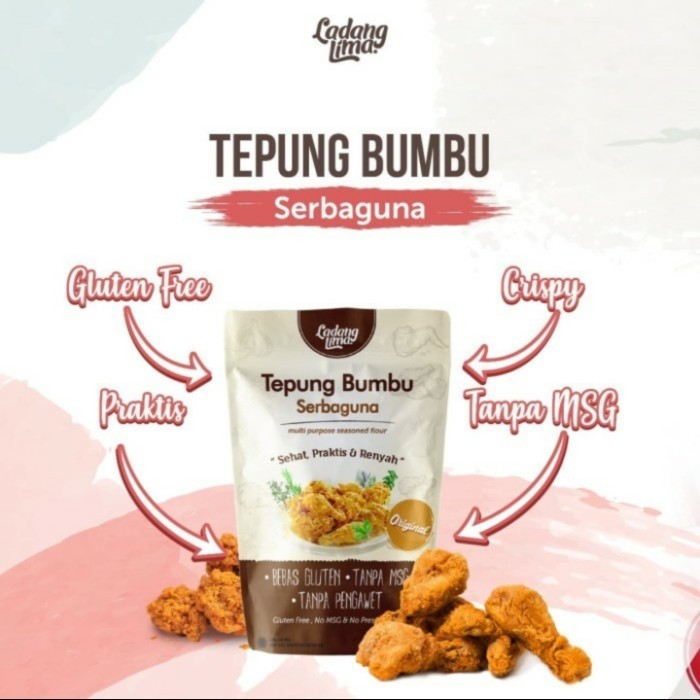 

Ladang Lima Tepung Bumbu Erbaguna 150 Gr Gluten Free
