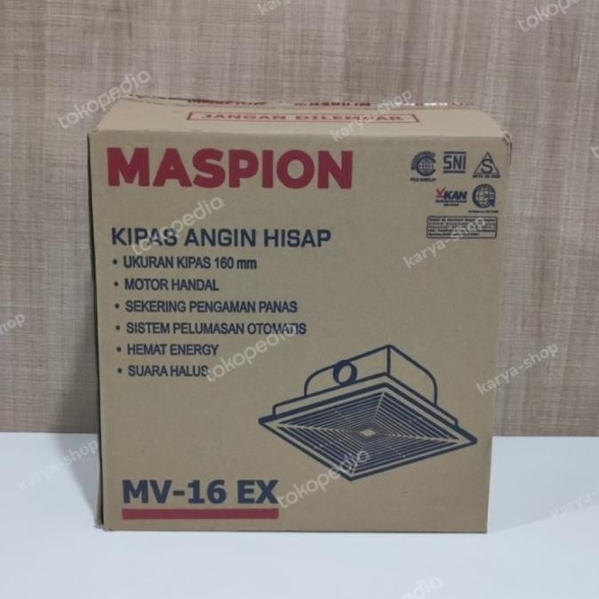 PREMIUM exhaust fan plafon maspion plafon MV 16 EX 10 inch cerobong